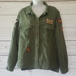 Forever 21+ Camo Green Jacket w/Patches-4 for $20!